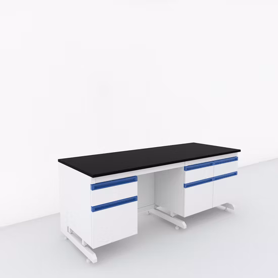 Lab Furniture Metal and Wooden Used Chemical Resistance Laboratory Side Bench with Sink