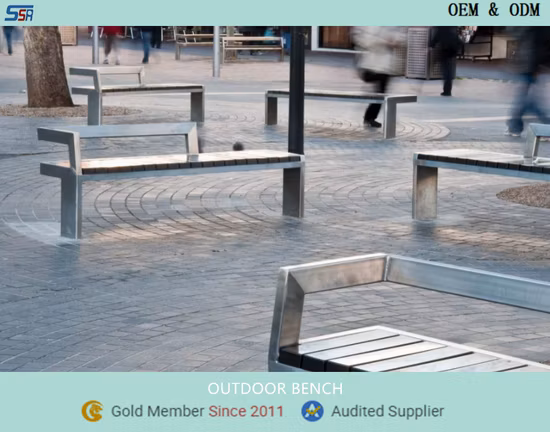 Hot Sale Outdoor Metal Chair Bench with Arms