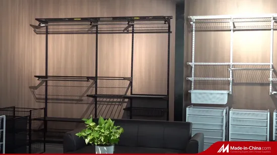 1.8m Metal Closet Shelving Kit with Chrome Finish and Satin Nickel Surface Treatment (CC