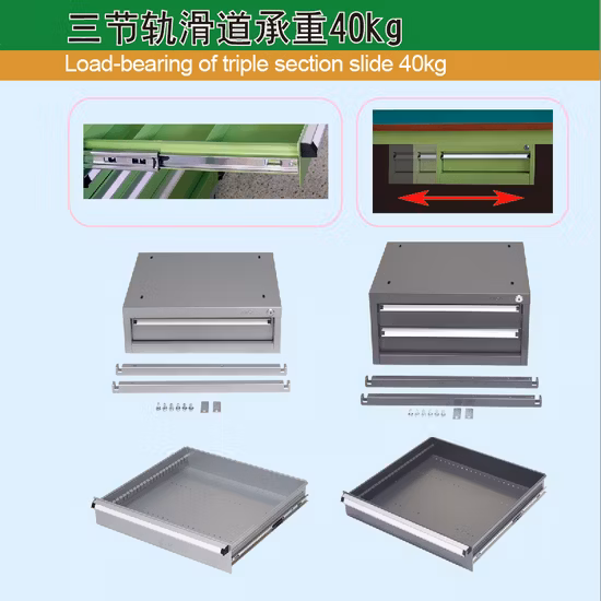 2.1 Meter Metal Garage Folding Workbench with 2 Drawers